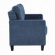 Royi Sofa | Track Armrest | 78’’ | Blue Fabric Seat w Tufted Backrest BM333882
