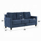 Royi Sofa | Track Armrest | 78’’ | Blue Fabric Seat w Tufted Backrest BM333882