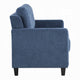Royi Loveseat | Track Armrest | 58’’ | Blue Fabric w Tufted Backrest BM333883