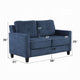 Royi Loveseat | Track Armrest | 58’’ | Blue Fabric w Tufted Backrest BM333883