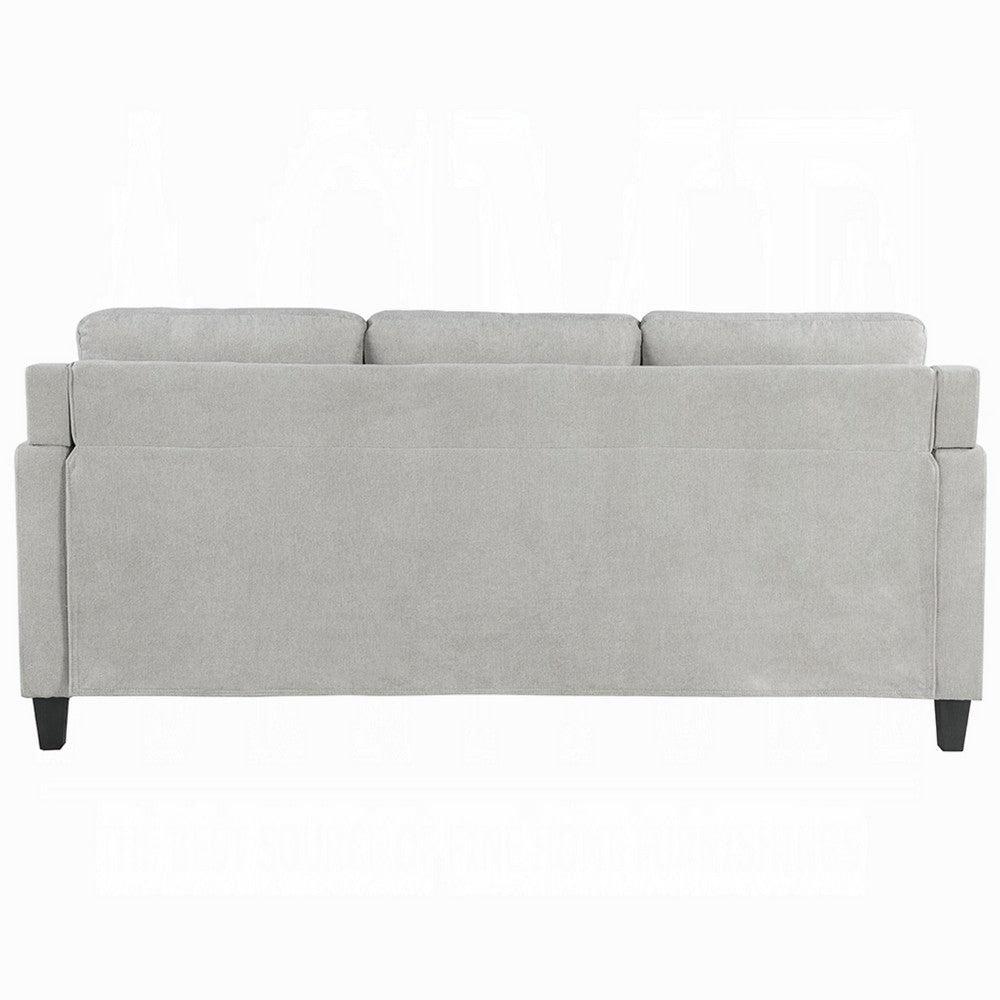 Royi Sofa | Track Armrest | 78’’ | Gray Fabric Seat w Tufted Backrest BM333885