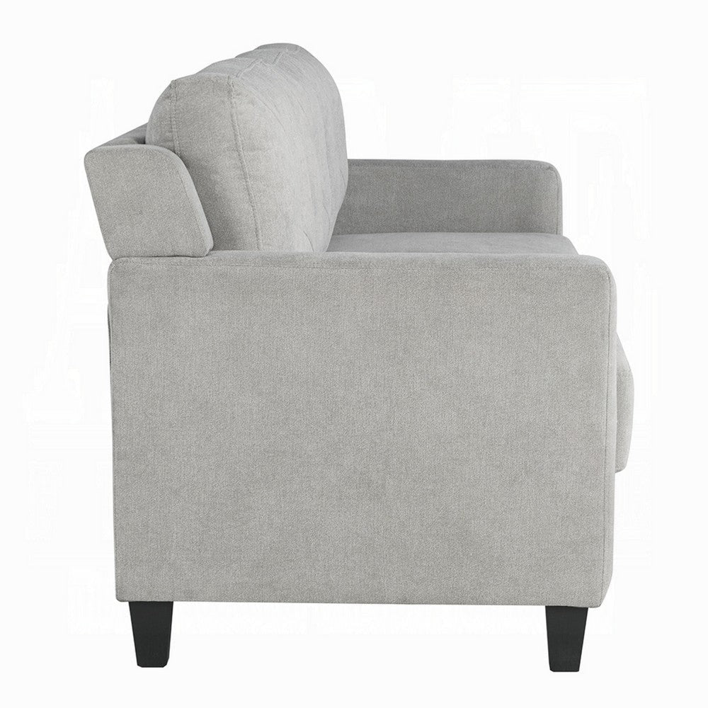 Royi Sofa | Track Armrest | 78’’ | Gray Fabric Seat w Tufted Backrest BM333885