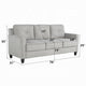 Royi Sofa | Track Armrest | 78’’ | Gray Fabric Seat w Tufted Backrest BM333885