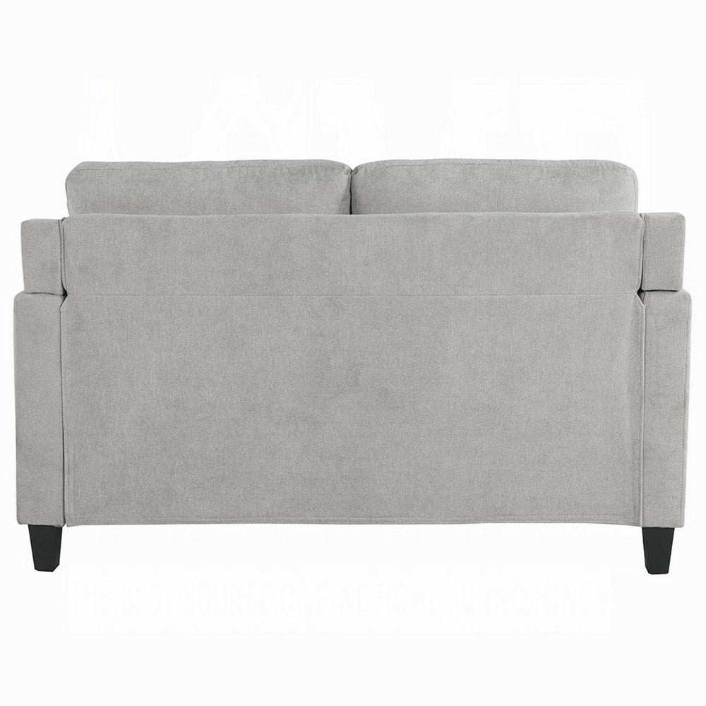 Royi Loveseat | Track Armrest | 58’’ | Gray Fabric w Tufted Backrest BM333886