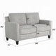 Royi Loveseat | Track Armrest | 58’’ | Gray Fabric w Tufted Backrest BM333886