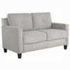 Royi Loveseat | Track Armrest | 58" | Gray Fabric w Tufted Backrest