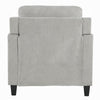Royi Accent Chair | Track Armrest | Gray Fabric | Tufted Backrest