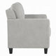Royi Accent Chair | Track Armrest | Gray Fabric | Tufted Backrest
