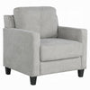 Royi Accent Chair | Track Armrest | Gray Fabric | Tufted Backrest