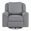 Diny Manual Glider Recliner Chair | Swivel | Soft Gray Linen Fabric BM333888