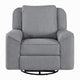 Diny Manual Glider Recliner Chair | Swivel | Soft Gray Linen Fabric BM333888