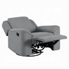 Diny Manual Glider Recliner Chair | Swivel | Soft Gray Linen Fabric BM333888
