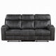Hori Manual Recliner Sofa | 86’’ | Dark Gray Microfiber | Cupholders BM333889
