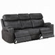 Hori Manual Recliner Sofa | 86’’ | Dark Gray Microfiber | Cupholders BM333889