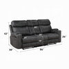 Hori Manual Recliner Sofa | 86’’ | Dark Gray Microfiber | Cupholders BM333889