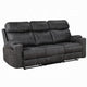 Hori Manual Recliner Sofa | 86" | Dark Gray Microfiber | Cupholders
