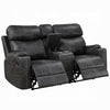 Hori Manual Recliner Loveseat | 75’’ Gray Microfiber | Cupholders BM333890