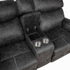 Hori Manual Recliner Loveseat | 75’’ Gray Microfiber | Cupholders BM333890