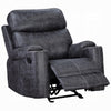 Hori Manual Recliner Chair | Dark Gray Microfiber | Cupholder Armrests BM333891