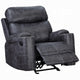 Hori Manual Recliner Chair | Dark Gray Microfiber | Cupholder Armrests BM333891