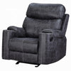 Hori Manual Recliner Chair | Dark Gray Microfiber | Cupholder Armrests BM333891