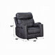Hori Manual Recliner Chair | Dark Gray Microfiber | Cupholder Armrests BM333891