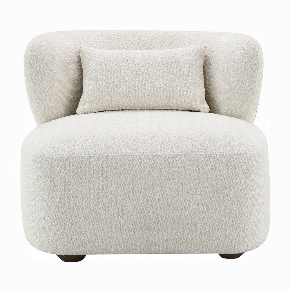 Remus Accent Oversize Chair | Beige Boucle | Round Curved Backrest BM333892