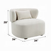 Remus Accent Oversize Chair | Beige Boucle | Round Curved Backrest BM333892