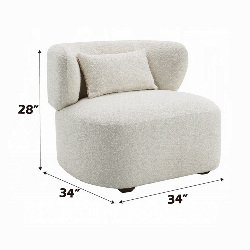 Remus Accent Oversize Chair | Beige Boucle | Round Curved Backrest BM333892