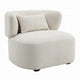 Remus Accent Oversize Chair | Beige Boucle | Round Curved Backrest
