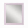 Tyra Accent Dresser Mirror | Square Wood Frame | 34x39 Glossy Pink BM333893
