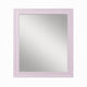 Tyra Accent Dresser Mirror | Square Wood Frame | 34x39 Glossy Pink BM333893