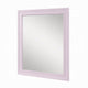 Tyra Accent Dresser Mirror | Square Wood Frame | 34x39 Glossy Pink
