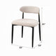 Vonn Side Dining Chair Set of 2 | Beige Chenille | Curved | Metal Legs BM333895