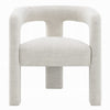 Side Dining Chair Set of 2 | Textured Off White Boucle | Curved Back BM333896