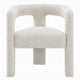 Side Dining Chair Set of 2 | Textured Off White Boucle | Curved Back BM333896