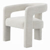 Side Dining Chair Set of 2 | Textured Off White Boucle | Curved Back BM333896