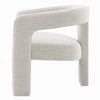 Side Dining Chair Set of 2 | Textured Off White Boucle | Curved Back BM333896