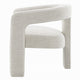 Side Dining Chair Set of 2 | Textured Off White Boucle | Curved Back BM333896