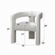 Side Dining Chair Set of 2 | Textured Off White Boucle | Curved Back BM333896