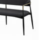 Vonn Long Bench | 62’’ | Black Chenille | Padded Backrest | Metal Legs BM333898