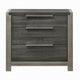 Joho Nightstand | 30’’ | 5 Storage Drawers w Metal Handles | Gray Wood BM333900