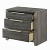 Joho Nightstand | 30’’ | 5 Storage Drawers w Metal Handles | Gray Wood BM333900