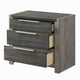 Joho Nightstand | 30’’ | 5 Storage Drawers w Metal Handles | Gray Wood BM333900