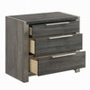 Joho Nightstand | 30’’ | 5 Storage Drawers w Metal Handles | Gray Wood BM333900