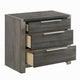 Joho Nightstand | 30’’ | 5 Storage Drawers w Metal Handles | Gray Wood BM333900
