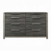 Joho Wide Dresser | 8 Storage Drawers with Metal Handles | Gray Wood BM333902