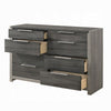 Joho Wide Dresser | 8 Storage Drawers with Metal Handles | Gray Wood BM333902