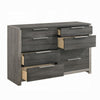 Joho Wide Dresser | 8 Storage Drawers with Metal Handles | Gray Wood BM333902