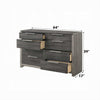 Joho Wide Dresser | 8 Storage Drawers with Metal Handles | Gray Wood BM333902